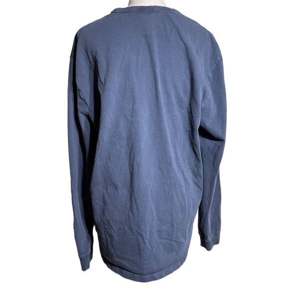 Champion USA Sweatshirt XL Spellout Metallic Logo 100% Cotton Navy Patriotic - Picture 3 of 12